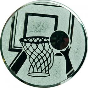 Emblemat Koszykówka srebrny - A8/S